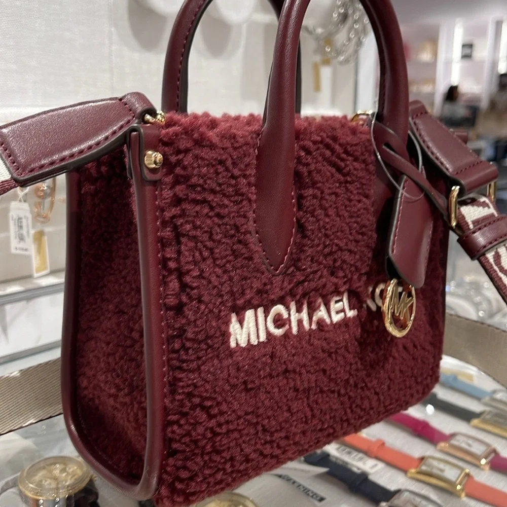 Michael Kors Mirella Extra-Small Sherpa XS SHOPPER XBODY SHEARLING Crossbody